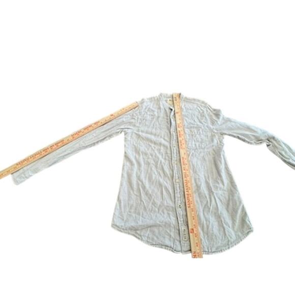 "HOLLISTER" Womens Button Up Linen Blend Top SZ S Cottagecore Praire Farm Core - Picture 9 of 9